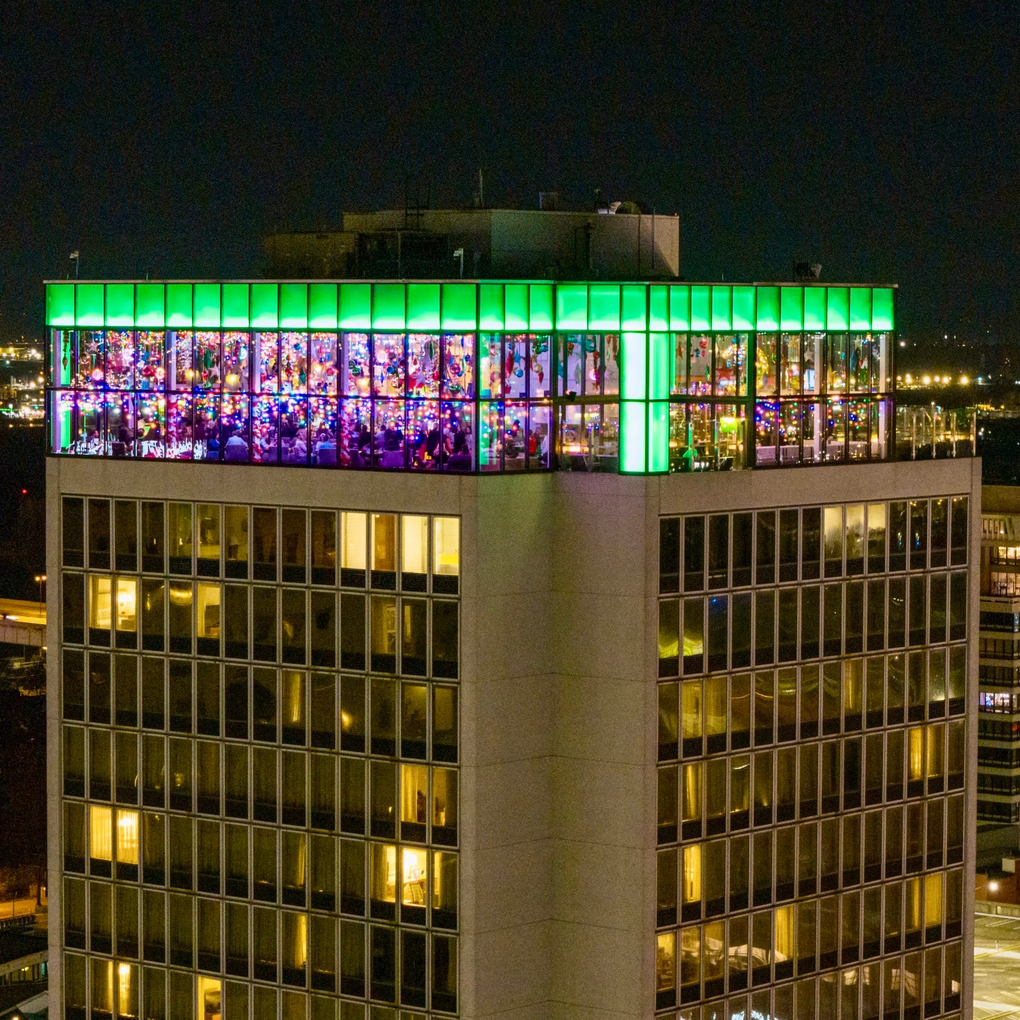 Cityscape Rooftop View